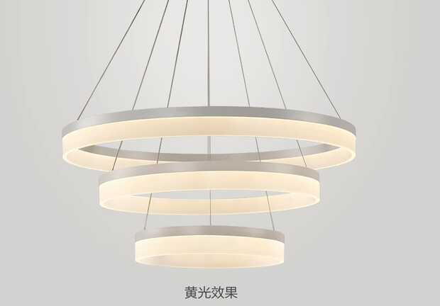 龙胜照明餐厅吊灯简约时尚风三圈吊