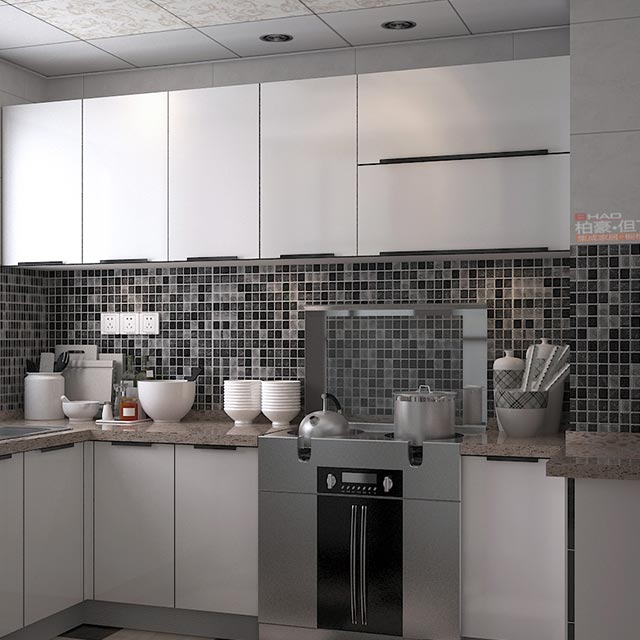 【柏豪·但丁】 玻璃碳晶板实木橱柜套餐