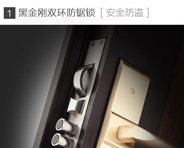 步阳防盗门甲级精品黄金线子母门